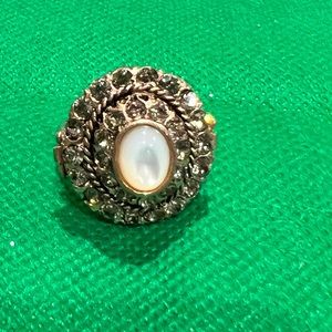 🌓🌔sterling silver and moonstone ring